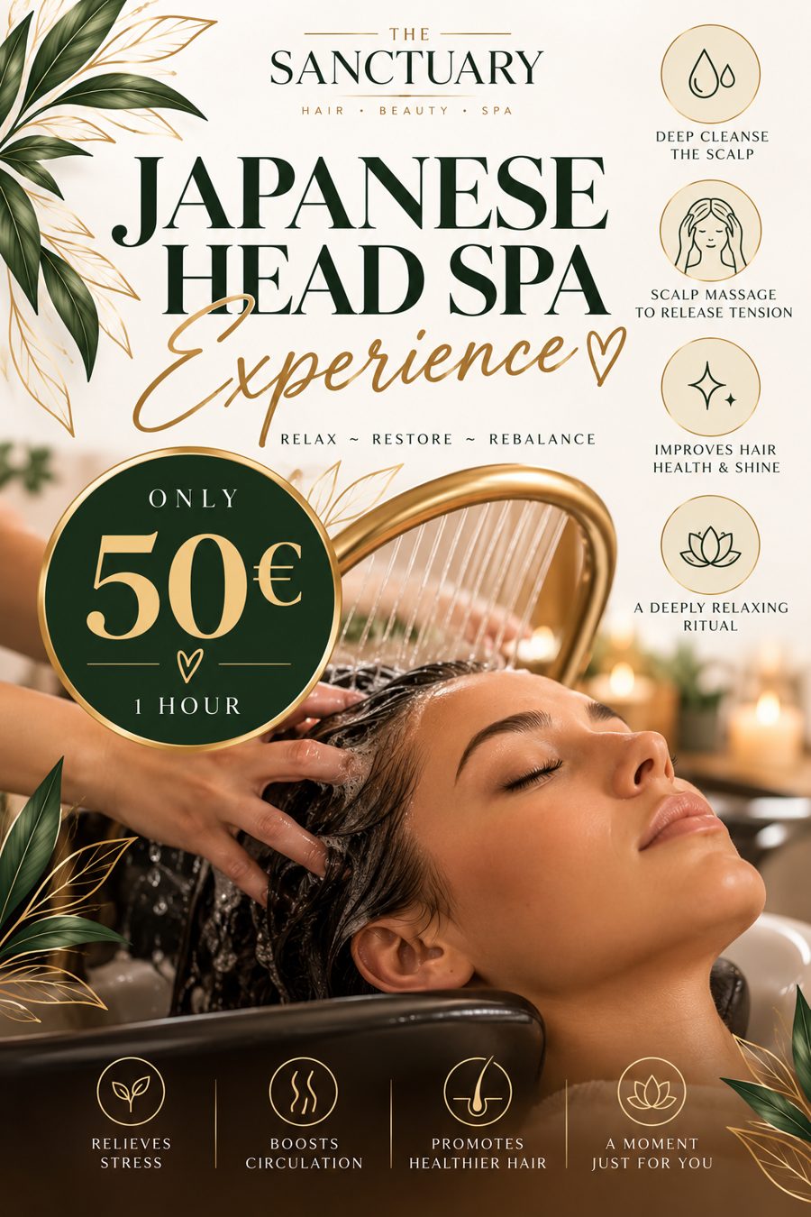 Japanese Head Spa Experience poster