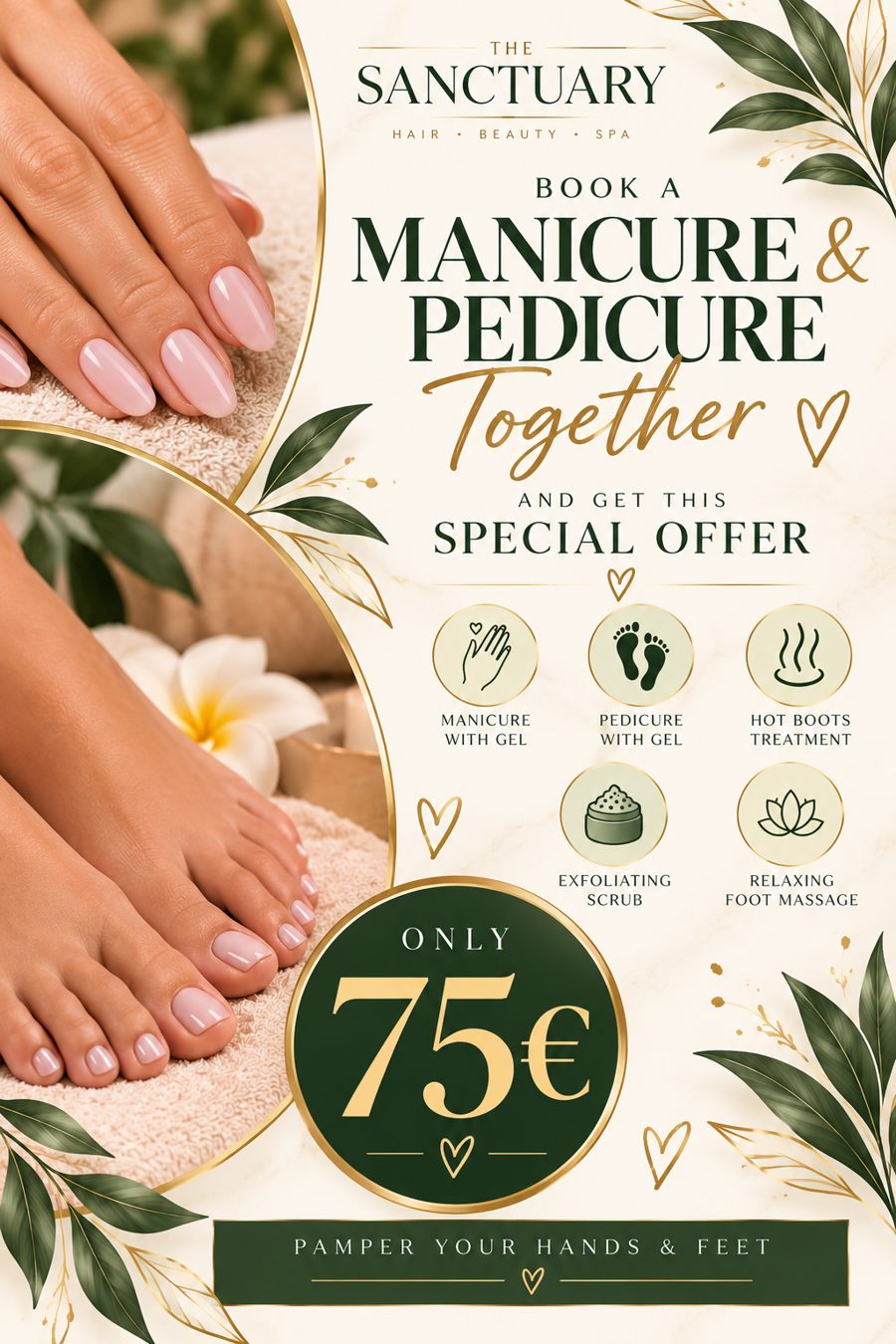 Manicure and Pedicure Together offer poster
